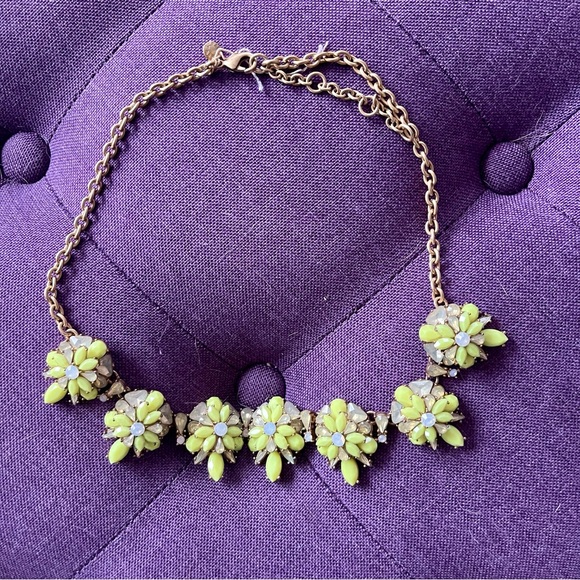 J. Crew Yellow Statement Jeweled Necklace - Picture 1 of 4